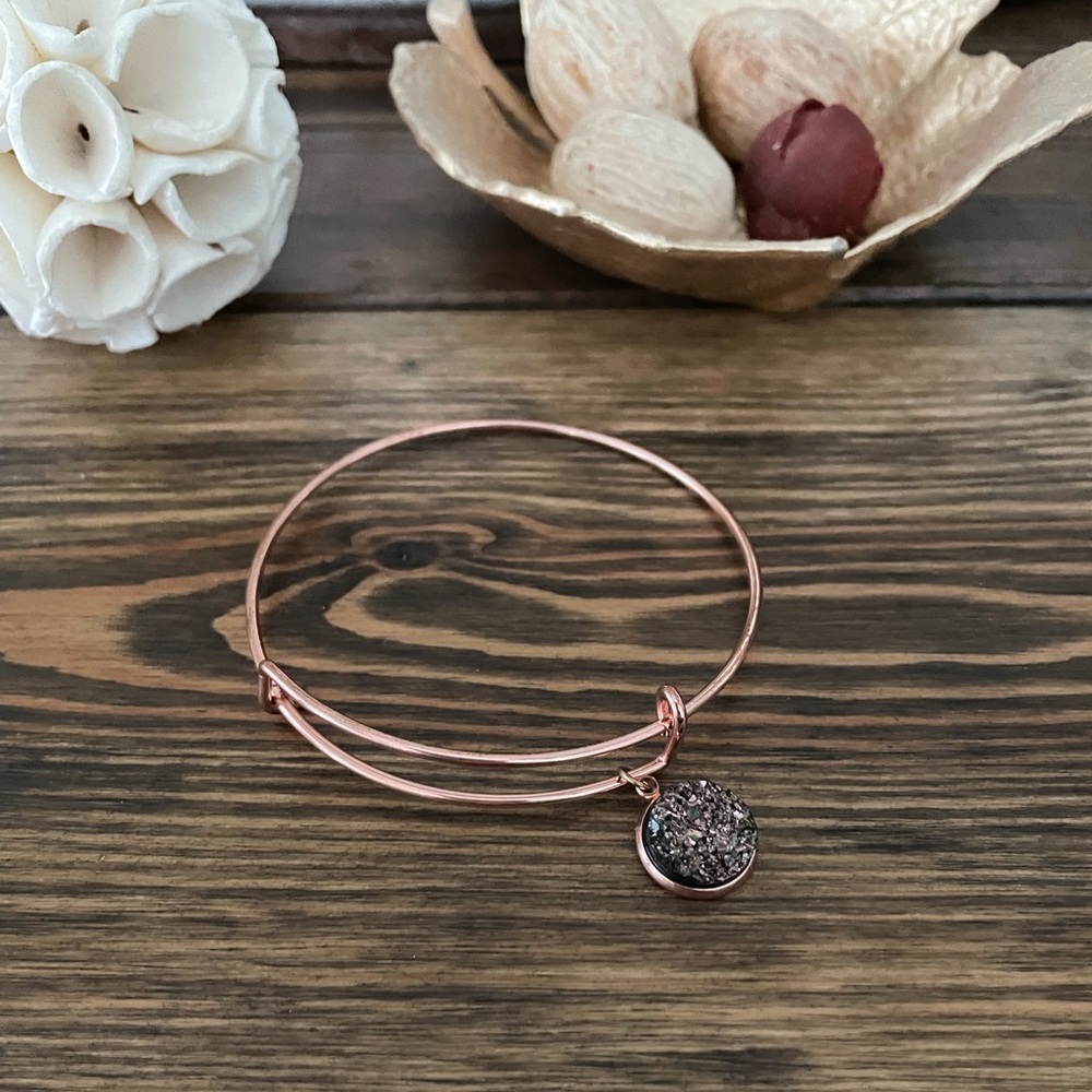 Rose Gold with Druzy Stud Bracelet